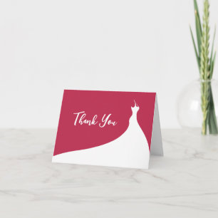 De Agradecimiento Elegante ducha nupcial Gracias Tarjeta viva magent