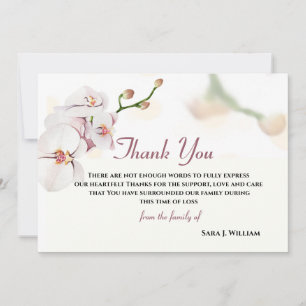 De Agradecimiento Elegante floral gris claroGracias tarjeta conmemor