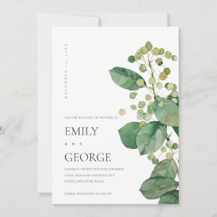 DE AGRADECIMIENTO ELEGANTE LEAFY FOLIAGE GREENERY AHORRE LA TARJETA