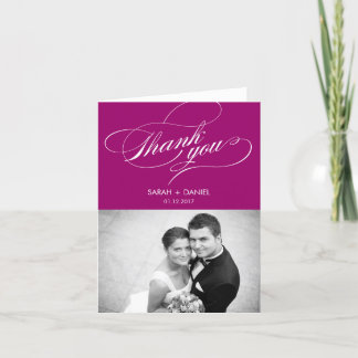 De Agradecimiento ELEGANTE Tarjeta fotográfica Gracias a Boda