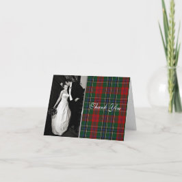 De Agradecimiento Elegante tarjeta MacLean Plaid Photo You