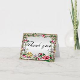 De Agradecimiento Elegante Tarjeta Rustic Roses Roses Rústicos