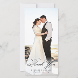 De Agradecimiento Elegante y simple tarjeta fotográfica 8 x 4