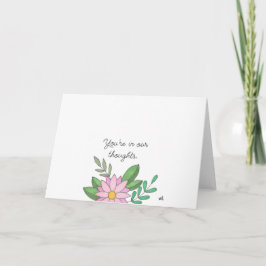 De Agradecimiento En nuestras reflexiones Flores 2 Tarjeta