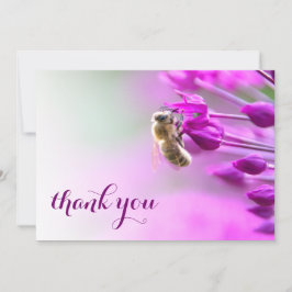 De Agradecimiento Encantador gracias Tarjeta con flor y abeja