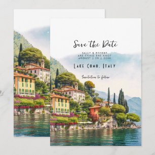 De Agradecimiento Escenario del Lago Como Italia guardar la tarjeta 
