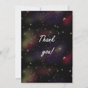 De Agradecimiento Espacio deslumbrante Gracias Tarjeta plana