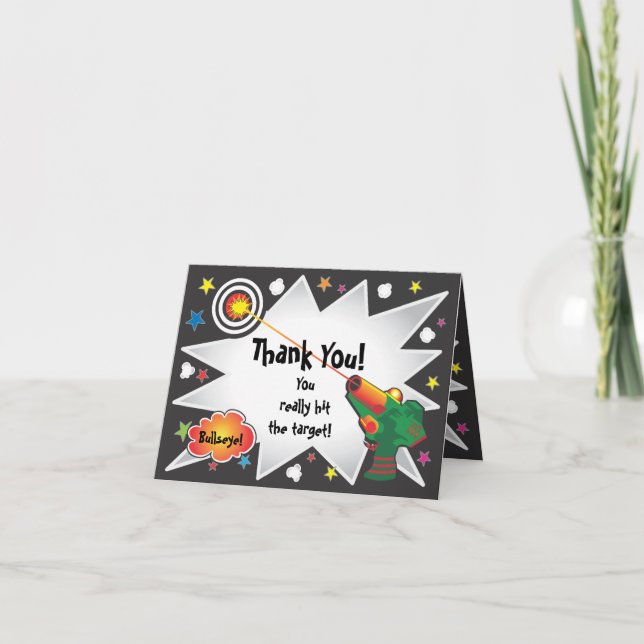 De Agradecimiento Etiqueta láser Gracias tarjeta (Anverso)