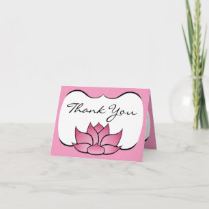 De Agradecimiento Exquisito Lotus en tarjeta rosa