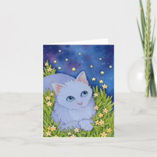 De Agradecimiento Fairy Cats Affirmation lindo cat tarjeta STARS