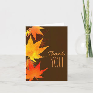 De Agradecimiento Fall Maple Boda Celebración Gracias Tarjeta