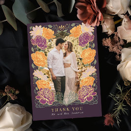 De Agradecimiento Fantasía Encantada Boda Jardín Gracias Tarjeta