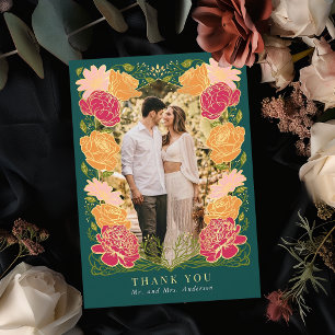 De Agradecimiento Fantasía Encantada Boda Jardín Gracias Tarjeta