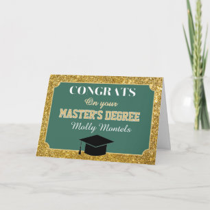 De Agradecimiento ¡Felicidades por la Maestría! Tarjeta Personalizad