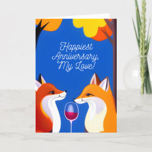 De Agradecimiento ¡Feliz aniversario, amor mío! Tarjeta mediana