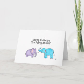 De Agradecimiento Feliz cumpleaños a tu Fiesta Animal - Tarjeta para