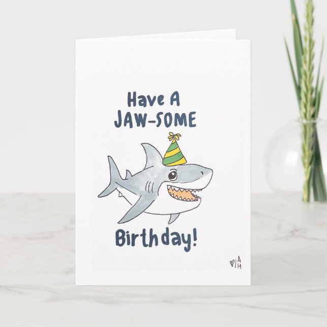 De Agradecimiento Feliz cumpleaños a un cumpleaños jawsome - tarjeta (Anverso)