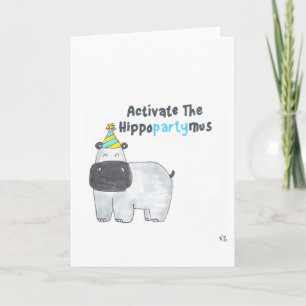De Agradecimiento Feliz Cumpleaños Activar La Tarjeta Hippopartymus