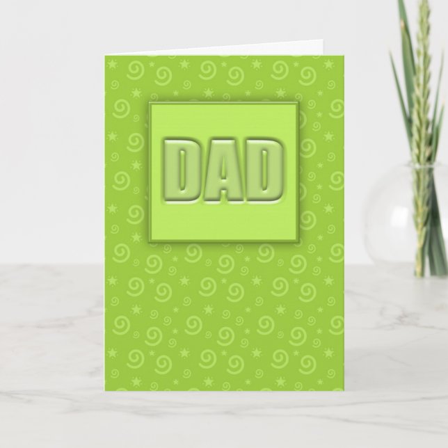 De Agradecimiento Feliz Día del Padre #1 (Lime) Tarjeta (Anverso)