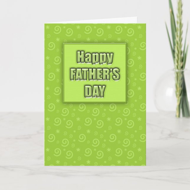 De Agradecimiento Feliz Día del Padre #2 (Lime) Tarjeta (Anverso)