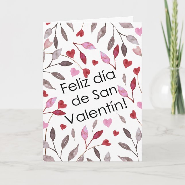 De Agradecimiento Feliz san valentin Tarjeta plegada (Anverso)