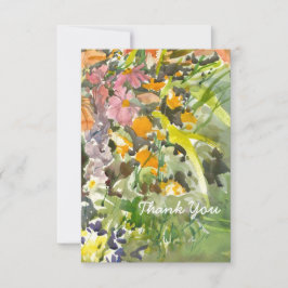 De Agradecimiento Floral acuarela Gracias Tarjeta