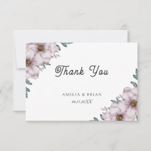 De Agradecimiento Floral Eucalyptus Summer Boda Gracias Tarjeta