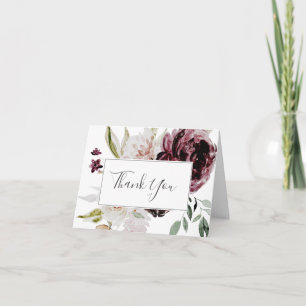 De Agradecimiento Floral Romance, gracias tarjeta