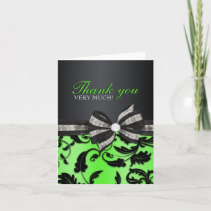 De Agradecimiento Floral Swirl Sweet Dieciséis Gracias Tarjeta