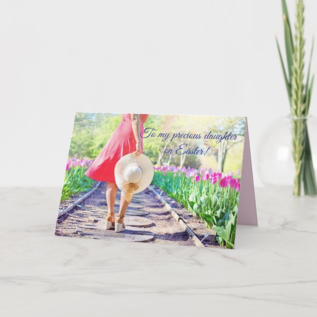 DE AGRADECIMIENTO FLORAL WALKWAY - TARJETA MÁS RÁPIDA PARA LA HIJA (Anverso)