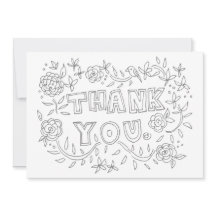 Florales dibujada mano le agradecen tarjeta del