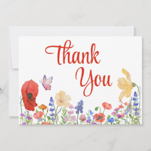 De Agradecimiento Flores acuáticas gracias a la tarjeta plana