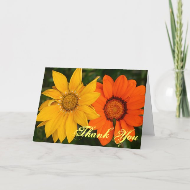 De Agradecimiento Flores Gracias Tarjeta (Anverso)