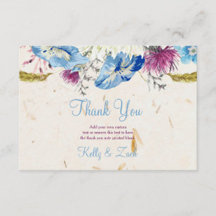 De Agradecimiento Flores salvajes maravillosas gracias a las tarjeta