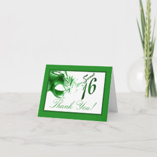 De Agradecimiento Folded Gracias Tarjeta Dulce 16 Verde
