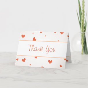 De Agradecimiento Follada Gracias Tarjeta Penguin Love/Hearts Peach