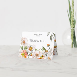 De Agradecimiento Follado Gracias tarjeta boda floral romántico