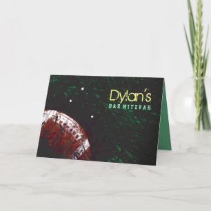 De Agradecimiento FOOTBALL SPLATTER Bar Mitzvah Gracias Tarjeta