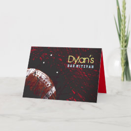 De Agradecimiento FOOTBALL SPLATTER Bar Mitzvah Gracias Tarjeta