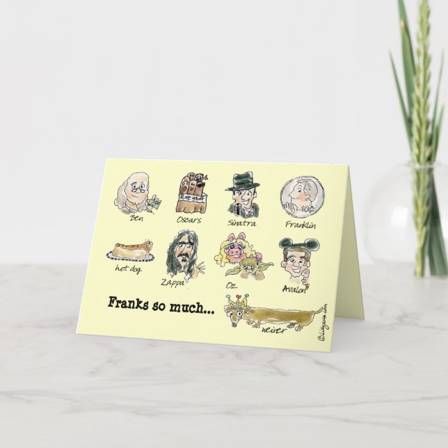 De Agradecimiento Franks Muchísimas gracias a graciosa tarjeta Perso (Anverso)