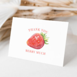 De Agradecimiento Fresa Gracias Berry Muchas gracias tarjeta