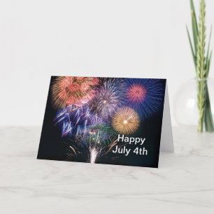 De Agradecimiento Fuegos artificiales 2 Julio 4 Tarjeta