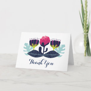 De Agradecimiento Funky Floral Gracias Tarjeta