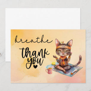 De Agradecimiento Gato Yoga Gracias tarjeta para los amantes del gat