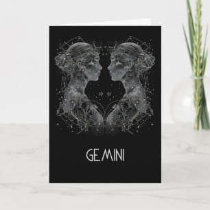 De Agradecimiento Gemini Zodiac Constellation Blank Tarjeta plegada