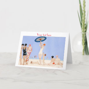 De Agradecimiento George Barbier Art Deco Moda Gracias Tarjeta