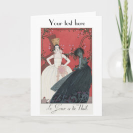 De Agradecimiento George Barbier Art Deco Moda Gracias Tarjeta