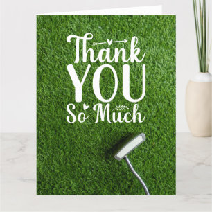 De Agradecimiento Golf Gracias tarjeta con putter