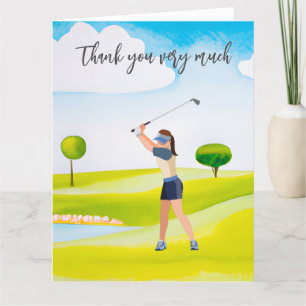 De Agradecimiento Golf Gracias tarjeta para golfista