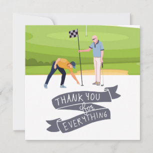 De Agradecimiento Golf Gracias tarjeta para golfista